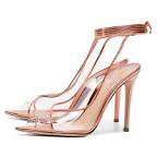rose gold n clear pumps - Google Search