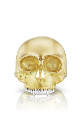 TC Skull 18k Yellow Gold Ring By Anthony Lent | Moda Operandi