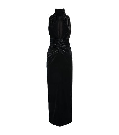 Womens Alessandra Rich black Velvet Sleeveless Maxi Dress | Harrods # {CountryCode}