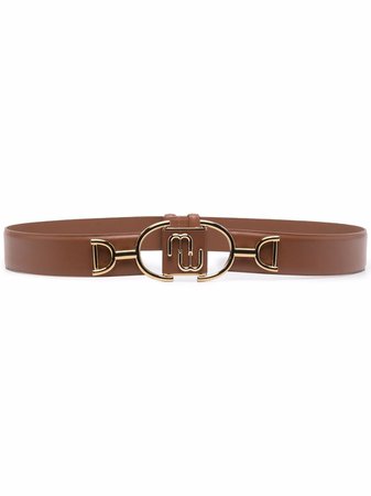 Maje logo-buckle Leather Belt - Farfetch