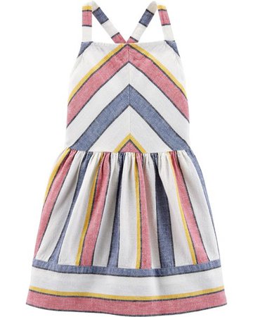 Toddler Girl Striped Linen Tank Dress | Carters.com