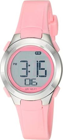 Amazon.com: Amazon Essentials Women's Digital Chronograph Silver-Tone and Pink Resin Strap Watch : Clothing, Shoes & Jewelry