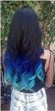 Blue to Turquoise Ombre