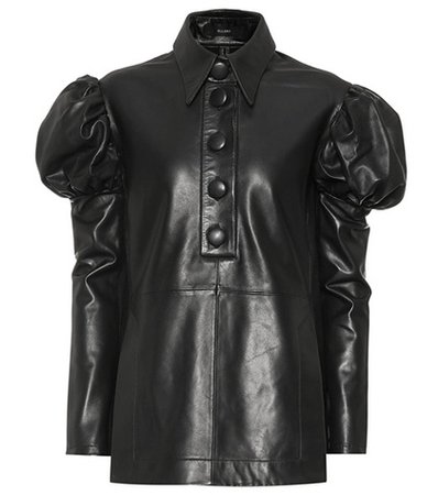 Breuer leather blouse
