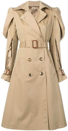 puffy sleeves trench coat