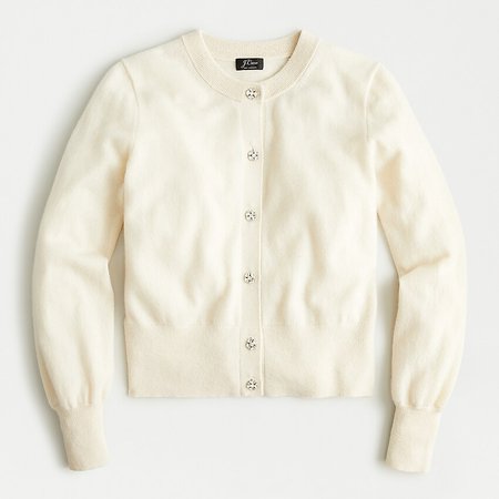 J.Crew: Everyday Cashmere Cardigan With Jeweled Buttons