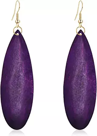 Amazon.com : purple dangle earrings