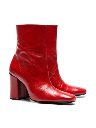 Dorateymur red sybil leek 90 leather ankle boots