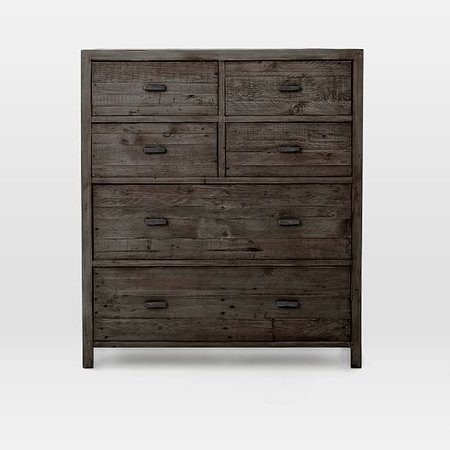 Modern Mixed Reclaimed Wood 6-Drawer Dresser - Black Olive | west elm