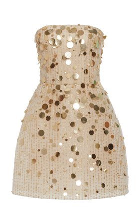 Paillette-Embellished Tulle Cocktail Dress by Monique Lhuillier | Moda Operandi