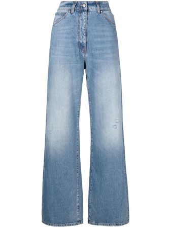 MSGM high-rise wide-leg Jeans - Farfetch