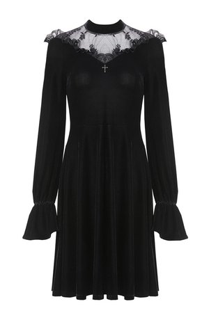 Dahlia Black Velvet Gothic Dress by Dark in Love | Ladies