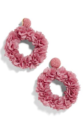 Baublebar Camellia Floral Hoop earrings