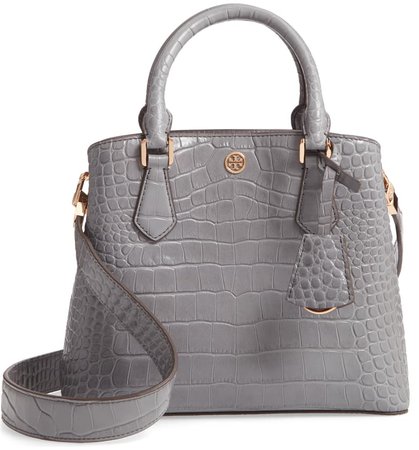 Tory Burch Small Robinson Croc Embossed Leather Bucket Bag | Nordstrom