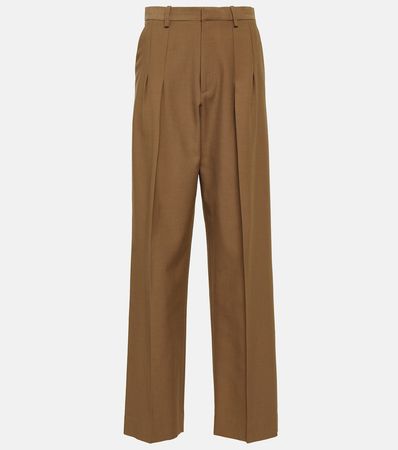 High Rise Straight Pants in Brown - Victoria Beckham | Mytheresa