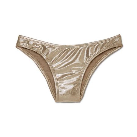 Women's Extra Cheeky Bikini Bottom - Xhilaration™ Metallic Gold : Target