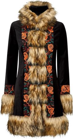 Joe Browns Women's Funky Faux Fur Collar Coat : Amazon.co.uk: Fashion