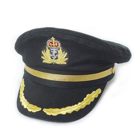 Ibeauti Unisex Adjustable Captain Costume Admiral Hat Cosplay Black Sailor Cap ( Black ) AX-AY-ABHI-105155 [1541010434-301382] - $13.45
