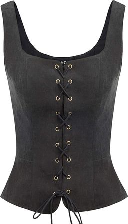 Amazon.com: Scarlet Darkness Womens Renaissance Gothic Vest Tops Victorian Steampunk Waistcoat Black L : Clothing, Shoes & Jewelry