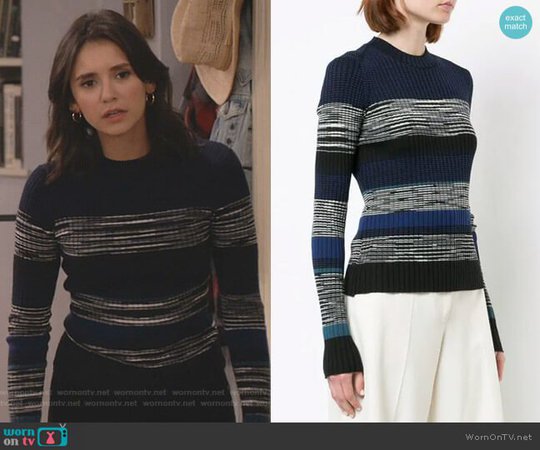 WornOnTV: Clem’s striped ribbed sweater on Fam | Nina Dobrev | Clothes and Wardrobe from TV