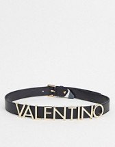 Cinturón negro con logo redondo de Valentino by Mario Valentino | ASOS