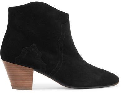 Dicker Suede Ankle Boots - Black