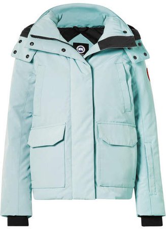 Blakely Hooded Shell Down Jacket - Sky blue