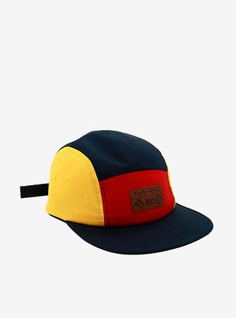 Disney Mickey Mouse Navy Yellow Red 5-Panel Strapback Hat