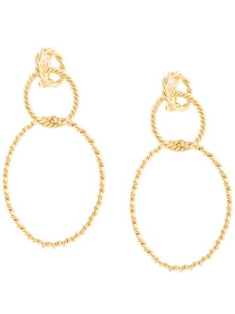 Gold Racil Sienna Hoop Earrings | Farfetch.com
