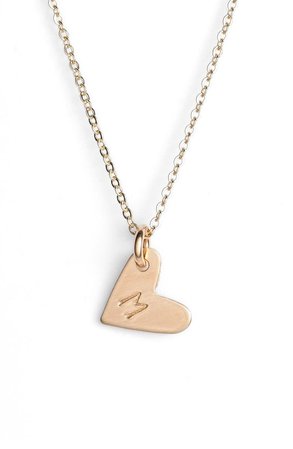 Nashelle 14k-Gold Fill Initial Mini Heart Pendant Necklace | Nordstrom