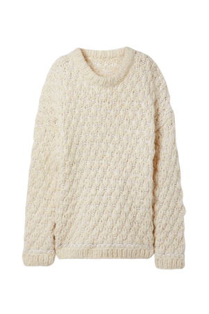the Row Dano oversized cashmere, wool and silk-blend sweater