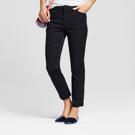 Women's Skinny High Rise Ankle Pants - A New Day™ Black 8 : Target