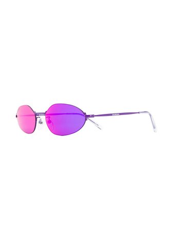 Balenciaga Eyewear Oval Shaped Sunglasses - Farfetch