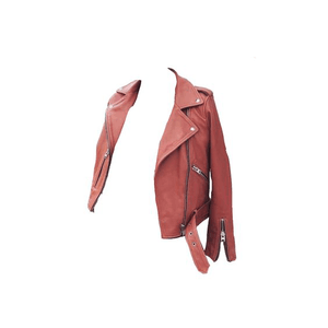 Faded Red Vintage Leather Jacket PNG