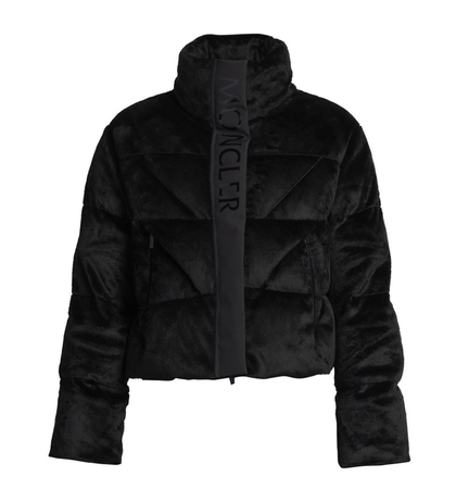 Moncler Bourdon Cropped Faux Fur Jacket $1,895