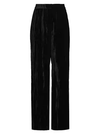 Shop Ungaro Tyson Crinkled Velvet Pants | Saks Fifth Avenue