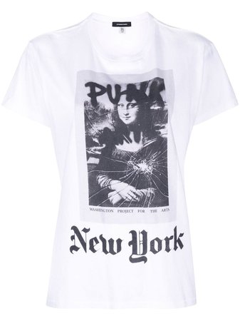 R13 Punk Monalisa Print T-shirt - Farfetch