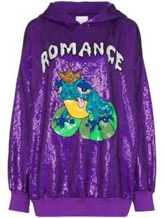 Purple Romance Frog Prince Sequin Hoodie