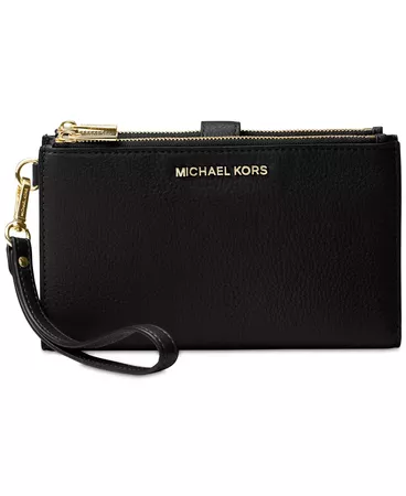 Michael Kors Adele Double-Zip Pebble Leather Phone Wristlet & Reviews - Handbags & Accessories - Macy's