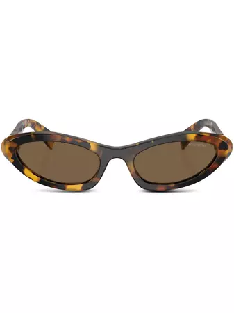 Miu Miu Eyewear Tortoiseshell Cat-Eye Sunglasses