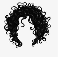 black curly hair png
