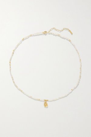 Gold Gold-plated and quartz necklace | Chan Luu | NET-A-PORTER