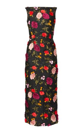 Brocade Floral-Printed A-Line Maxi Dress By Erdem | Moda Operandi