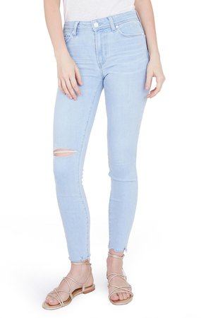 Hoxton Ripped High Waist Ankle Skinny Jeans