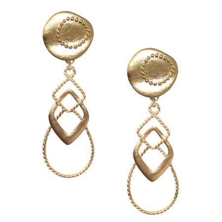 ROPE DROP EARRING WITH TEXTURED POST - brynn hudson