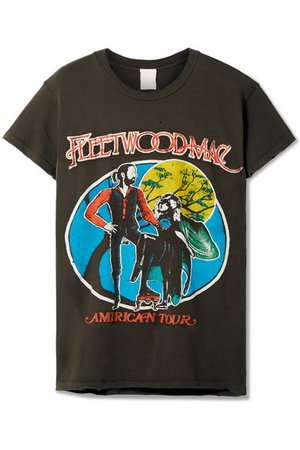 MadeWorn | Fleetwood Mac printed distressed cotton-jersey T-shirt | NET-A-PORTER.COM