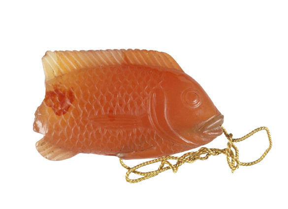 Carnelian fish pendant, Egypt, 18th Dynasty, 1390-1295 BC