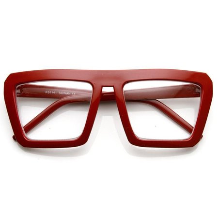fashion frame red glasses