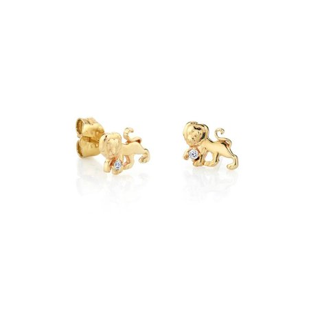 leo earrings gold - Google Search