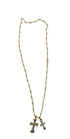 Chrome Hearts Double-Cross Necklace (Gold)